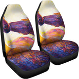 Couple Horses Portrait Print Universal Fit Car Seat Covers 102422