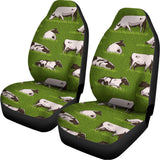 Cow On Green Grass Pattern Print Universal Fit Car Seat Covers 102422