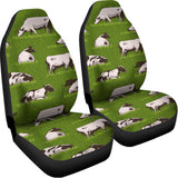 Cow On Green Grass Pattern Print Universal Fit Car Seat Covers 102422