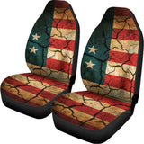 Cracked American Flag Print Universal Fit Car Seat Covers 102422