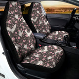 Crane Bird And Flower Pattern Print Universal Fit Car Seat Covers 102422