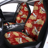 Crane Bird Kimono Pattern Print Universal Fit Car Seat Covers 102422