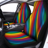 Curved Rainbow Pattern Print Universal Fit Car Seat Covers 102422