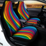 Curved Rainbow Pattern Print Universal Fit Car Seat Covers 102422