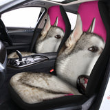 Cute Alaskan Malamute Print Universal Fit Car Seat Covers 102422