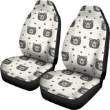 Cute Black Bear Pattern Print Universal Fit Car Seat Covers 102422