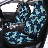 Cute Blue T-Rex Dinosaur Pattern Print Universal Fit Car Seat Covers 102422