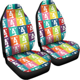 Cute Boston Terrier Faces Print Universal Fit Car Seat Covers 102422