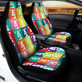 Cute Boston Terrier Faces Print Universal Fit Car Seat Covers 102422