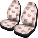 Cute Brown Bear Pattern Print Universal Fit Car Seat Covers 102422