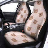 Cute Brown Bear Pattern Print Universal Fit Car Seat Covers 102422