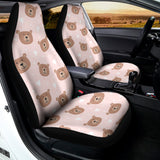 Cute Brown Bear Pattern Print Universal Fit Car Seat Covers 102422