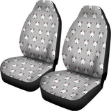Cute Bull Terrier Faces Pattern Print Universal Fit Car Seat Covers 102422