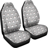 Cute Bull Terrier Faces Pattern Print Universal Fit Car Seat Covers 102422