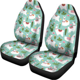 Cute Cactus And Llama Pattern Print Universal Fit Car Seat Covers 102422