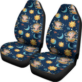 Cute Cartoon Aquarius Pattern Print Universal Fit Car Seat Covers 102422