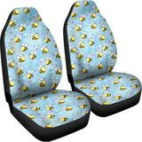 Cute Cartoon Bee Pattern Print Universal Fit Car Seat Covers 102422