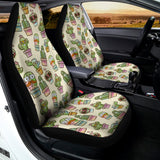 Cute Cartoon Cactus Pattern Print Universal Fit Car Seat Covers 102422