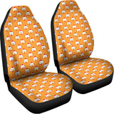 Cute Chicken Emoji Pattern Print Universal Fit Car Seat Covers 102422
