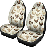Cute Chicken Pattern Print Universal Fit Car Seat Covers 102422