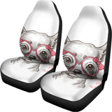 Cute Chihuahua With Glasses Print Universal Fit Car Seat Covers 102422