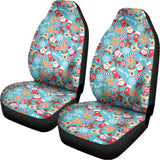 Cute Christmas Elements Pattern Print Universal Fit Car Seat Covers 102422