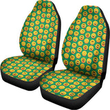 Cute Christmas Emoji Pattern Print Universal Fit Car Seat Covers 102422