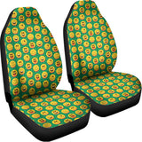 Cute Christmas Emoji Pattern Print Universal Fit Car Seat Covers 102422