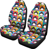 Cute Colorful Penguin Pattern Print Universal Fit Car Seat Covers 102422