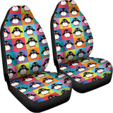 Cute Colorful Penguin Pattern Print Universal Fit Car Seat Covers 102422