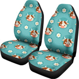 Cute Cow And Daisy Flower Pattern Print Universal Fit Car Seat Covers 102422