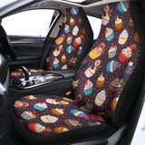 Cute Cupcake Pattern Print Universal Fit Car Seat Covers 102422