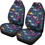 Cute Dino Floral Pattern Print Universal Fit Car Seat Covers 102422