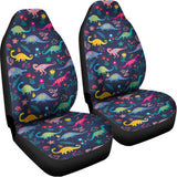 Cute Dino Floral Pattern Print Universal Fit Car Seat Covers 102422