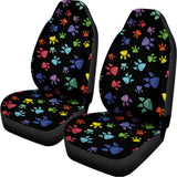 Cute Dino Footprint Pattern Print Universal Fit Car Seat Covers 102422