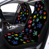 Cute Dino Footprint Pattern Print Universal Fit Car Seat Covers 102422