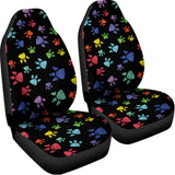 Cute Dino Footprint Pattern Print Universal Fit Car Seat Covers 102422