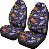 Cute Dino Halloween Pattern Print Universal Fit Car Seat Covers 102422