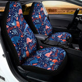 Cute Dino Leaves And Flowers Print Universal Fit Car Seat Covers 102422