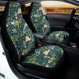 Cute Dino Tropical Leaves Pattern Print Universal Fit Car Seat Covers 102422