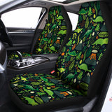 Cute Dinosaur And Floral Pattern Print Universal Fit Car Seat Covers 102422