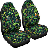 Cute Dinosaur And Floral Pattern Print Universal Fit Car Seat Covers 102422