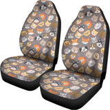 Cute Dog Emoji Pattern Print Universal Fit Car Seat Covers 102422