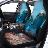 Cute Dolphins In The Ocean Print Universal Fit Car Seat Covers 102422