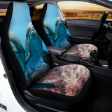 Cute Dolphins In The Ocean Print Universal Fit Car Seat Covers 102422