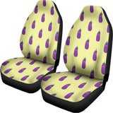 Cute Eggplant Pattern Print Universal Fit Car Seat Covers 102422