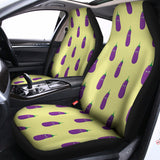 Cute Eggplant Pattern Print Universal Fit Car Seat Covers 102422