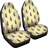 Cute Eggplant Pattern Print Universal Fit Car Seat Covers 102422