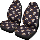Cute English Bulldog Pattern Print Universal Fit Car Seat Covers 102422