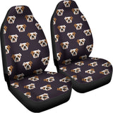 Cute English Bulldog Pattern Print Universal Fit Car Seat Covers 102422